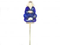 French 18ct White Gold Jabot Pin of Confucius