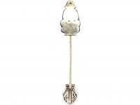 French 18ct White Gold Jabot Pin of Confucius