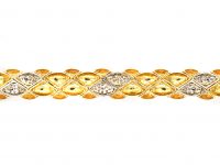 1980s 18ct Gold & Diamond Articulated Bracelet