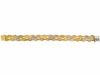 1980s 18ct Gold & Diamond Articulated Bracelet