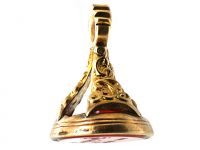 Victorian Gold Cased Seal with Forget me Not on the Base