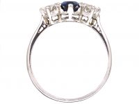 Early 20th Century Platinum, Sapphire & Diamond Three Stone Ring