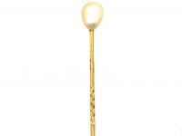 Edwardian 18ct Gold, Large Baroque Pearl Tie Pin