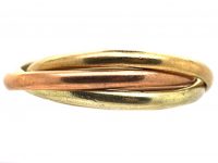 9ct Three Colour Gold Russian Wedding Ring