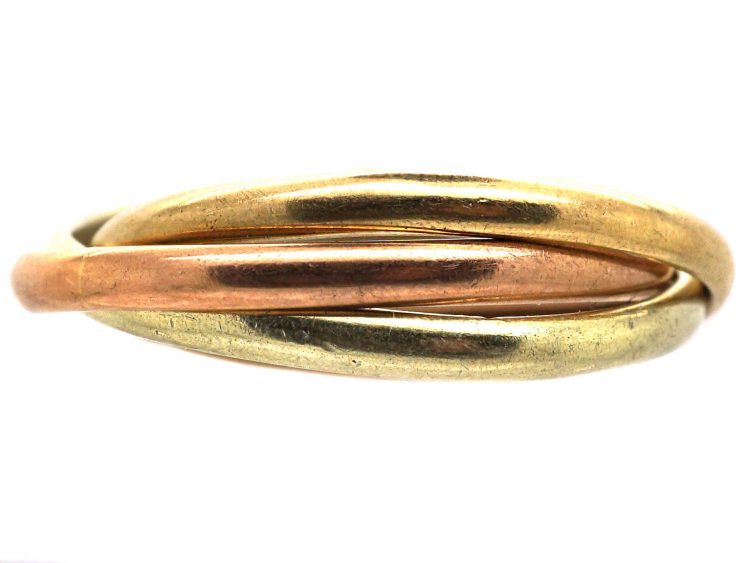 9ct Three Colour Gold Russian Wedding Ring