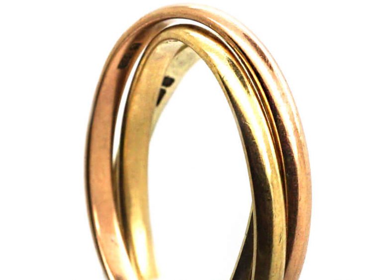9ct Three Colour Gold Russian Wedding Ring