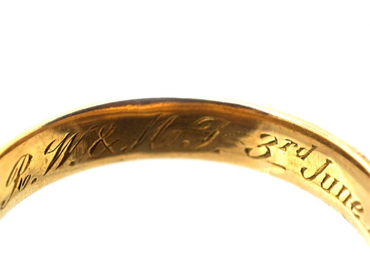 Victorian 18ct Gold Wedding Ring with Laurel Leaf Motif