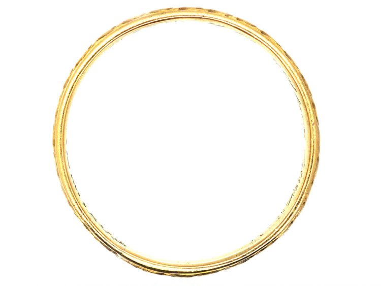 Victorian 18ct Gold Wedding Ring with Laurel Leaf Motif