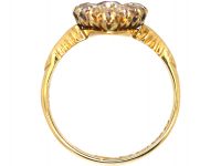 Victorian 18ct Gold Marquise Ring set with a Ruby & Diamonds