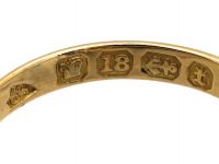 Victorian 18ct Gold Marquise Ring set with a Ruby & Diamonds