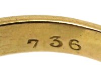 Victorian 18ct Gold Marquise Ring set with a Ruby & Diamonds