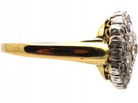 Edwardian 18ct Gold & Platinum, Hexagonal Diamond Cluster Ring
