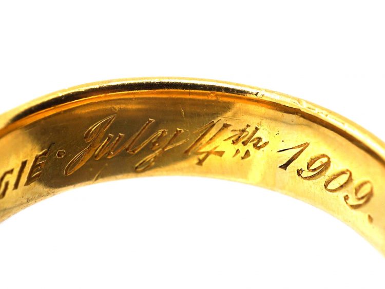 Edwardian 22ct Gold Wide Wedding Ring
