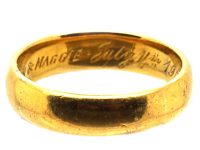 Edwardian 22ct Gold Wide Wedding Ring