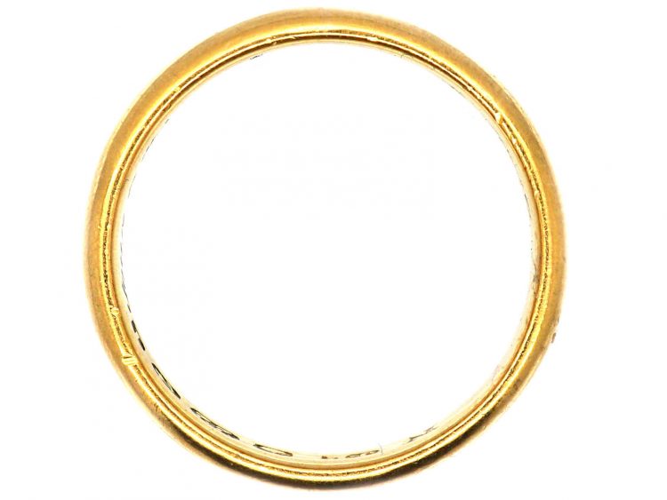 Edwardian 22ct Gold Wide Wedding Ring