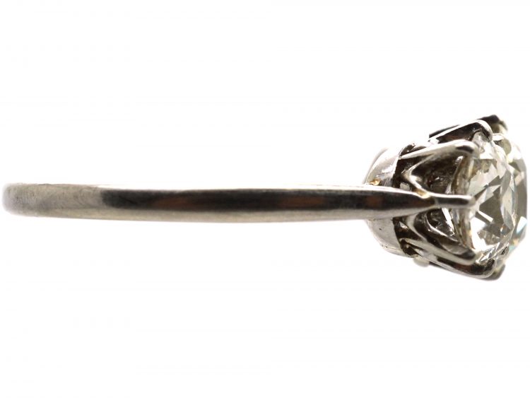 Early 20th Century Platinum Three Stone Diamond Ring