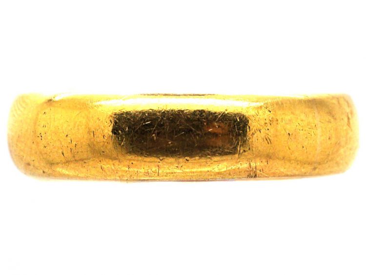 Edwardian 22ct Gold Wide Wedding Ring