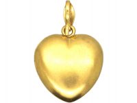 Large Victorian 18ct Gold Heart Locket set with a Turquoise & Rose Diamonds