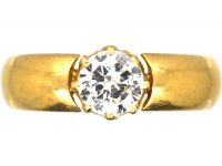 Victorian 18ct Gold Ring set with a Diamond