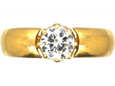 Victorian 18ct Gold Ring set with a Diamond