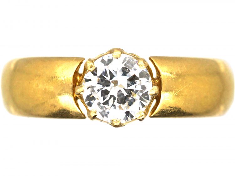 Victorian 18ct Gold Ring set with a Diamond