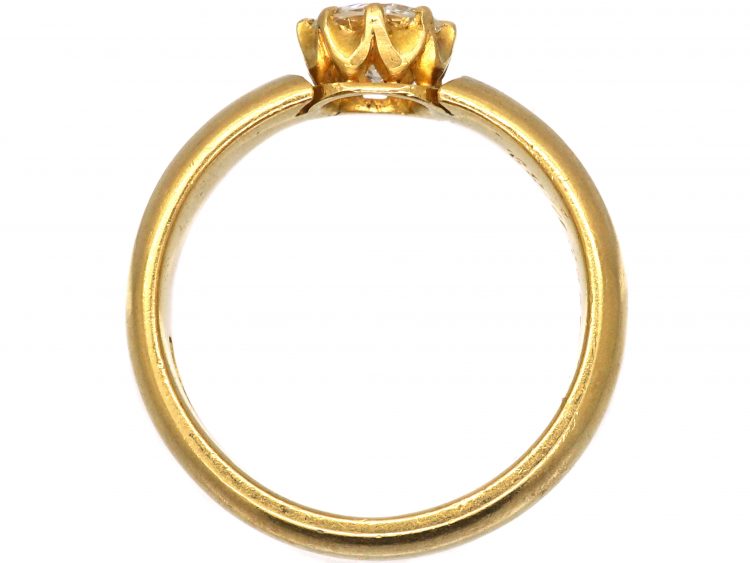 Victorian 18ct Gold Ring set with a Diamond