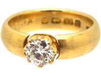 Victorian 18ct Gold Ring set with a Diamond