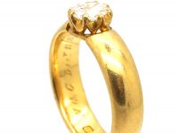 Victorian 18ct Gold Ring set with a Diamond