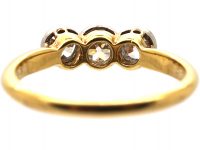 Edwardian 18ct Gold & Platinum, Three Stone Diamond Ring