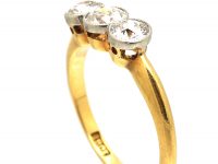 Edwardian 18ct Gold & Platinum, Three Stone Diamond Ring