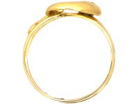 Victorian 18ct Gold Coily Snake Ring set with a Diamond & Ruby Eyes
