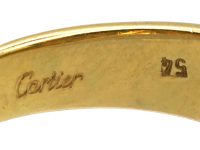 18ct Gold Ring by Cartier set with Cabochon Emeralds & Diamonds