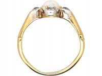 Edwardian 18ct Gold & Platinum, Opal & Diamond Ring