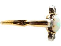 Edwardian 18ct Gold & Platinum, Opal & Diamond Ring