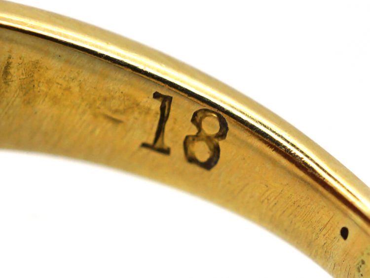 Edwardian 18ct Gold Signet Ring with Carnelian Intaglio of a Cockerel