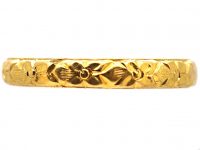Early 20th Century 22ct Gold Wedding Ring with Orange Blossom motif