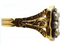 Georgian 18ct Gold & Black Enamel Mourning Ring