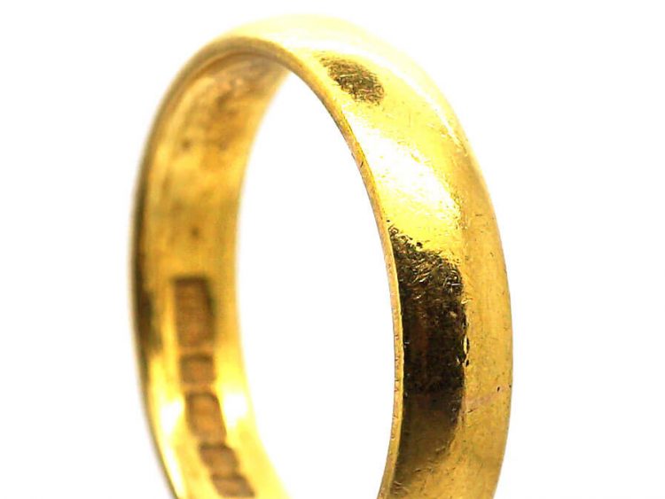Mid 20th Century 22ct Gold Wide Wedding Ring