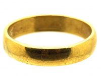 Mid 20th Century 22ct Gold Wide Wedding Ring