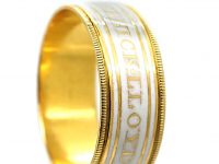Georgian 18ct Gold & White Enamel Ring from 1806