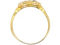 Victorian 18ct Gold Double Cluster Ring set with Diamonds
