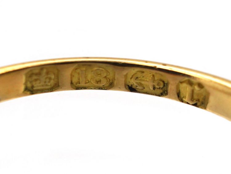 Victorian 18ct Gold Double Cluster Ring set with Diamonds