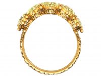 Georgian 18ct Gold Five Stone Chrysolite Ring