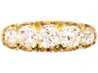 Victorian 18ct Gold, Five Stone Old Mine Cut Diamond Ring