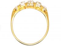 Victorian 18ct Gold, Five Stone Old Mine Cut Diamond Ring