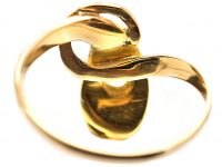 19th Century 14ct Gold Snake Ring set with a Diamond