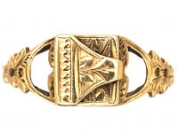 Victorian 9ct Gold Envelope Locket Ring