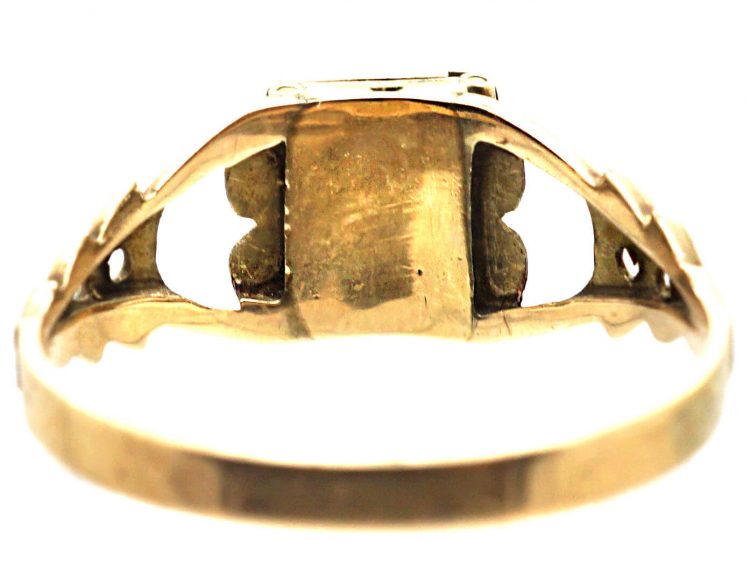 Victorian 9ct Gold Envelope Locket Ring