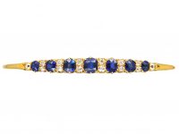 Edwardian 15ct Gold Bangle set with Sapphires & Diamonds