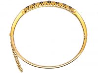 Edwardian 15ct Gold Bangle set with Sapphires & Diamonds